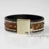rhinestone leather bracelets crystal stardust bracelets slake bracelets for women design D