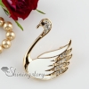 rhinestone swan scarf brooch pin jewellery design B