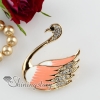 rhinestone swan scarf brooch pin jewellery design A