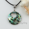 rhombus patchwork seawater rainbow abalone shell mother of pearl necklaces pendants design A