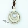 round genuine leather copper necklaces with pendants design A