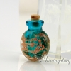 round glitter murano glass hand craft lampwork glassperfume vialsnecklace urnsnecklace urn for ashes design A