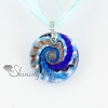 round glitter swirled pattern lampwork glass pendants necklaces design E