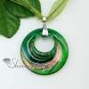round glitter swirled pattern lampwork murano italian venetian handmade glass necklaces pendants green