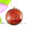 round handmade dichroic glass necklaces pendants jewelry design A