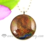 round handmade dichroic glass necklaces pendants jewelry assorted