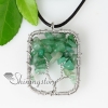 round oblong semi precious stone jade necklaces pendants design B