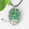 round oblong semi precious stone jade necklaces pendants design C