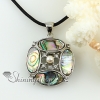 round oval rainbow abalone sea shell freshwater pearl rhinestone pendants for necklaces design A