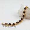 round semi precious stone natural agate tiger's-eye charm bracelets jewelry design A