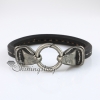 round snap wrap bracelets genuine leather design A