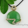 round turquoise rose quartz jade rhinestone necklaces with pendants design B