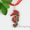 seahorse lampwork glass glitter swirled with lines necklaces with pendants animal design B