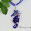 seahorse lampwork glass glitter swirled with lines necklaces with pendants animal design C