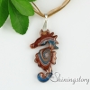 seahorse lampwork glass glitter swirled with lines necklaces with pendants animal design F
