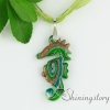 seahorse lampwork glass glitter swirled with lines necklaces with pendants animal design G