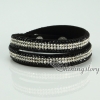 shining blingbling crystal rhinestone double layer wrap slake bracelets mix color design A