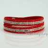 shining blingbling crystal rhinestone double layer wrap slake bracelets mix color design F