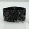 shining rhinestone magnetic buckle wrap slake bracelets mix color leather bracelet design E