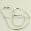 silver plated european necklaces fit for big hole charms beads silver