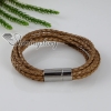 six layer magnetic buckle pu leather bracelets design C