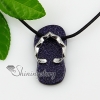 slipper agate amethyst turquoise rose quartz semi precious stone necklaces pendants design B