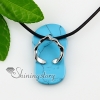 slipper agate amethyst turquoise rose quartz semi precious stone necklaces pendants design D