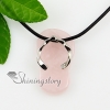 slipper agate amethyst turquoise rose quartz semi precious stone necklaces pendants design E