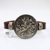 snake fleur de lis snap wrap bracelets genuine leather design B
