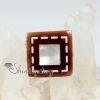 square oblong patchwork sea water rainbow abalone white oyster shell mother of pearl finger rings design B