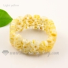 stretch millefiori lampwork murano glass beads bracelets jewelry light yellow
