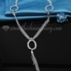 tassel 925 sterling silver plated toggle necklaces jewelry silver