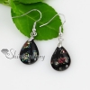tear drops dichroic foil glass dangle earrings jewelry jewellery design A