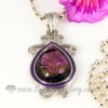 teardrop handmade dichroic glass necklaces pendants jewelry assorted