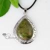teardrop openwork semi precious stone amethyst jade necklaces pendants design B