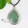 teardrop openwork semi precious stone amethyst jade necklaces pendants design C