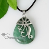 teardrop openwork semi precious stone turquoise jade necklaces pendants design B