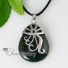 teardrop openwork semi precious stone turquoise jade necklaces pendants design D