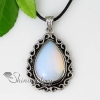 teardrop semi precious stone glass opal turquoise rose quartz tiger's-eye necklaces pendants design A