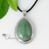 teardrop semi precious stone jade rose quartz amethyst tiger's-eye glass opal necklaces pendants design A