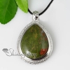 teardrop semi precious stone rose quartz turquoise necklaces pendants design B