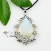 teardrop turquoise amethyst agate glass opal jade semi precious stone rhinestone necklaces pendants design E