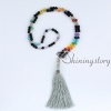 tibetan prayer beads buddha necklace meditation beads chakra necklace tassel necklace wholesale design A
