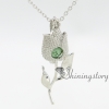 tulip flower essential oil jewelry lockets for women necklace with locket pendant heart locket design B