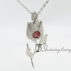 tulip flower essential oil jewelry lockets for women necklace with locket pendant heart locket design F
