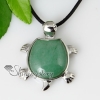 turtle semi precious stone rose quartz amethyst jade tiger's-eye necklaces pendants design D