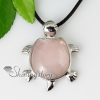 turtle semi precious stone rose quartz amethyst jade tiger's-eye necklaces pendants design E