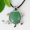 turtle semi precious stone rose quartz amethyst jade tiger's-eye necklaces pendants design F