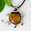 turtle semi precious stone rose quartz amethyst jade tiger's-eye necklaces pendants design H