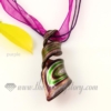 twist foil lampwork murano glass necklaces pendants jewelry purple